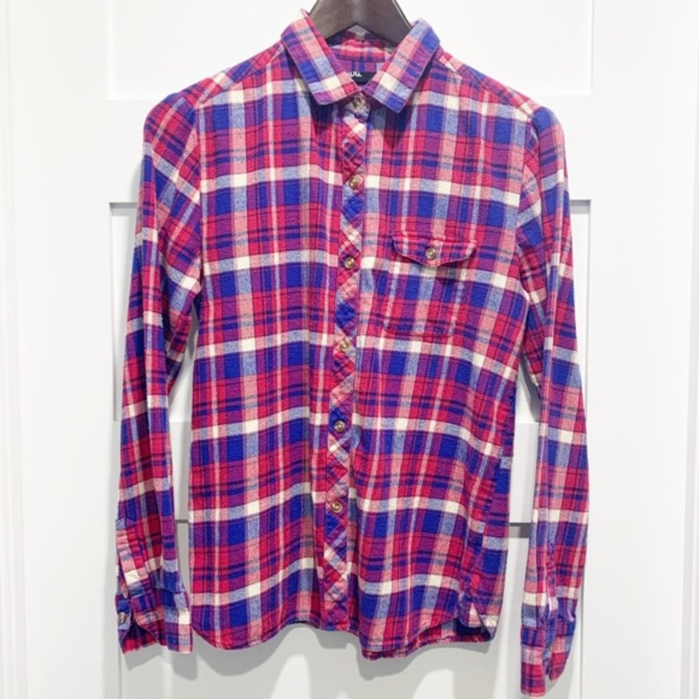 BDG Boyfriend Fit 100% Cotton Plaid Flannel Shirt - Size Small